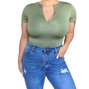 Sage Zip Up Bodysuit
